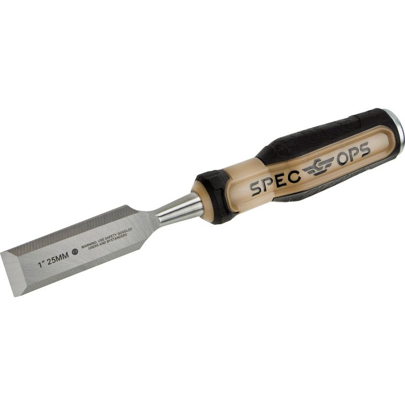 Spec-Ops Spec Ops Tools Wood Chisel, 1" Blade, High-Carbon Steel Blade, Shock-Absorbing Grip - Image 1